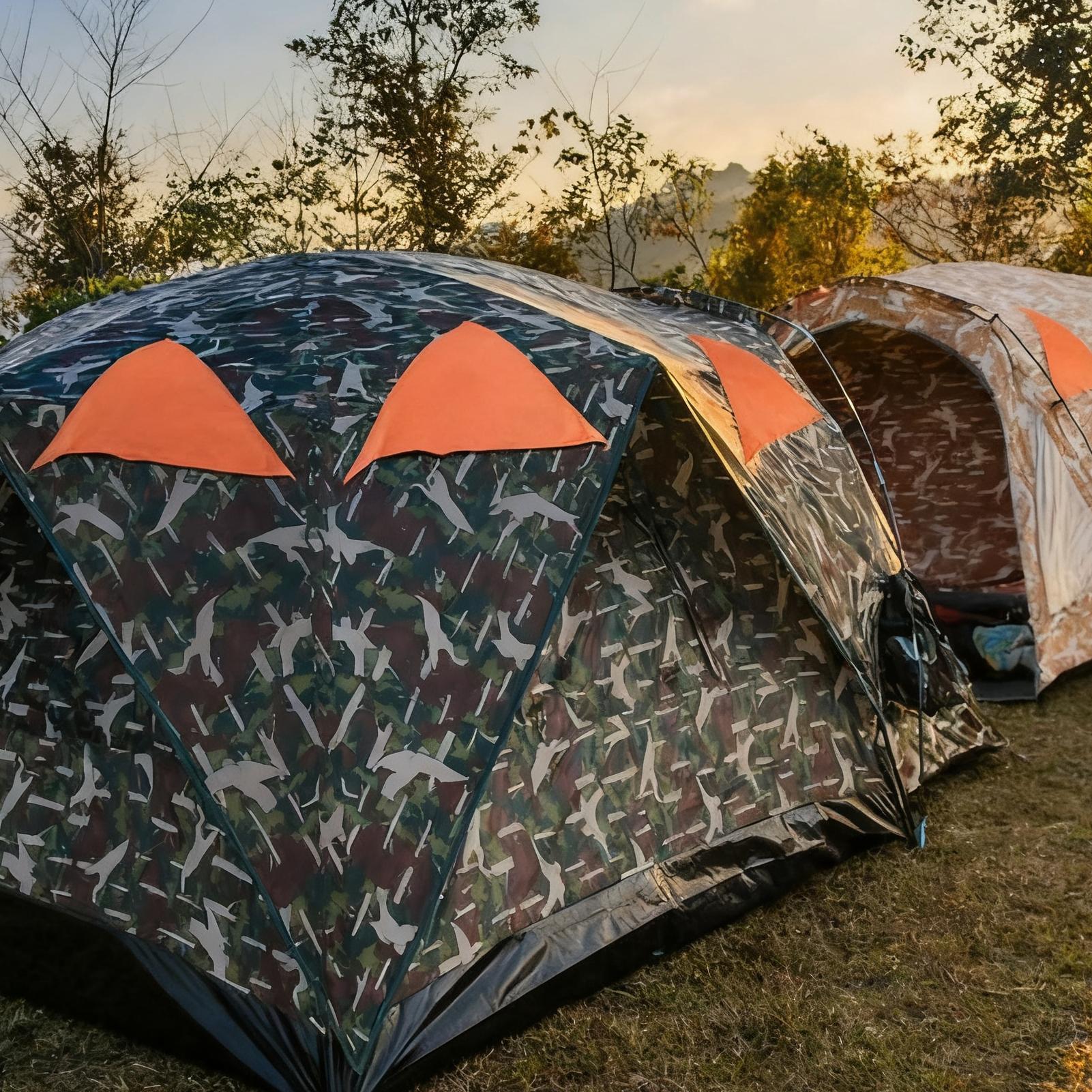 Outdoor Hunting Tent - แผงแม่เหล็กสีส้มสะท้อนแสงสำหรับล่าสัตว์ อุปกรณ์เสริมแม่เหล็ก 4 ชิ้น แผงนิรภัยสีส้มสะท้อนแสงสำหรับเต็นท์ กระเป๋าเป้