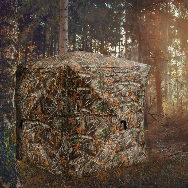Outdoor Hunting Tent - เต็นท์ลายพรางสำหรับตั้งแคมป์และล่าสัตว์กลางแจ้ง สำหรับ 2-3 คน พกพาสะดวก น้ำหนักเบา