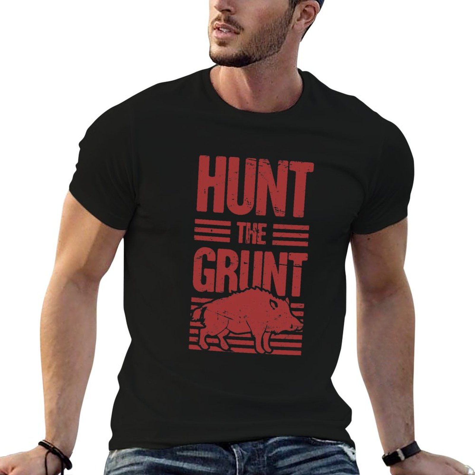 Wildman Hunting & Outdoor Reviews - การล่าหมูป่า / การล่าหมูป่า - เสื้อยืดกรันท์ลำลองแนวสตรีทแขนสั้น