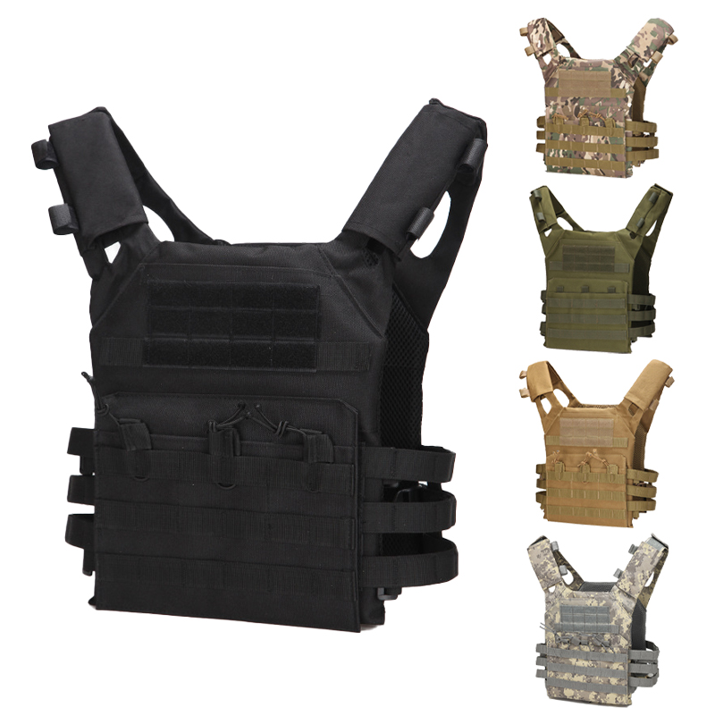 Outdoor Hunting Vest - เสื้อกั๊กยุทธวิธีกันน้ํากลางแจ้งเกราะน้ําหนักเบาปรับ JPC Molle Carrier การล่าสัตว์เสื้อกั๊ก CS