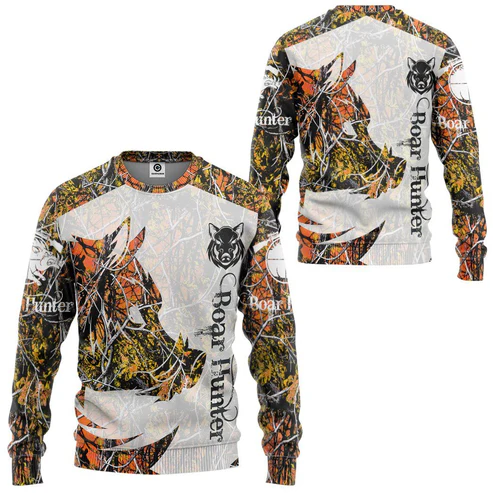 Wildman Hunting & Outdoor Reviews - เสื้อยืดลายพรางล่าสัตว์ หมูป่า เสื้อยืดผู้ชาย พิมพ์ลาย 3 มิติ
