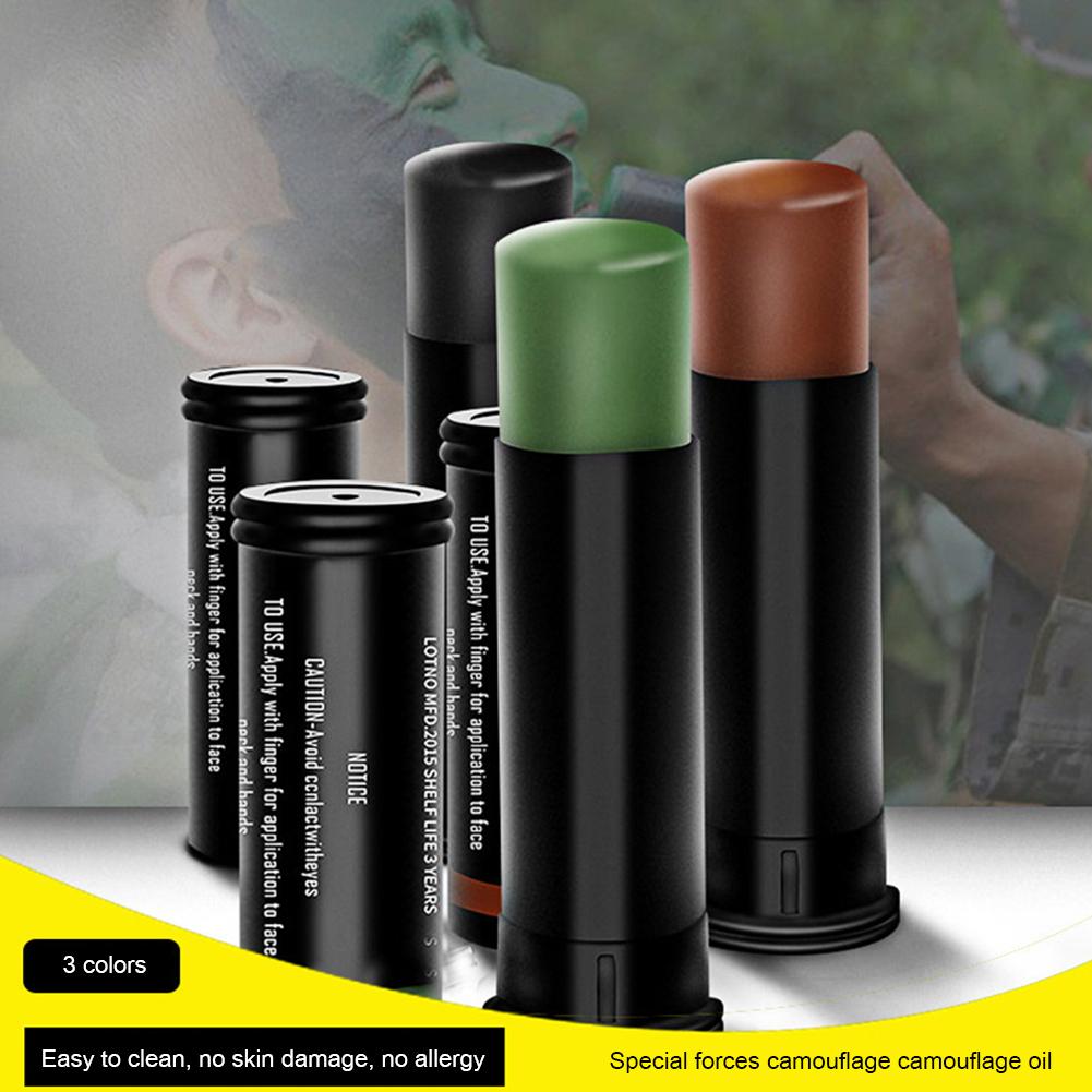 Camo Face Paint - ชุดสูทน้ำมัน3ชิ้นลายพรางป่าไม้ลายพรางสีครีมสำหรับกลางแจ้ง