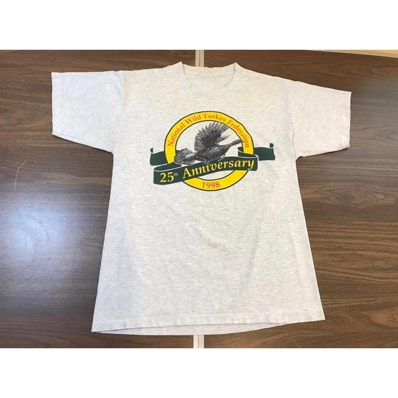 Wildman Hunting & Outdoor Reviews - เสื้อยืดวินเทจยุค 90 ลายฟederation wild turkey สไตล์อเมริกัน