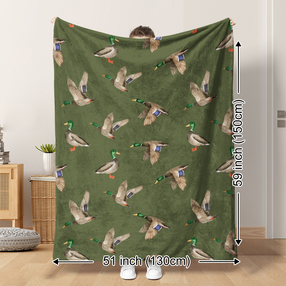 ผ้าห่มขนแกะลายเป็ดมัลลาร์ด สำห - Outdoor Hunting Blanket บทวิจารณ์และราคา