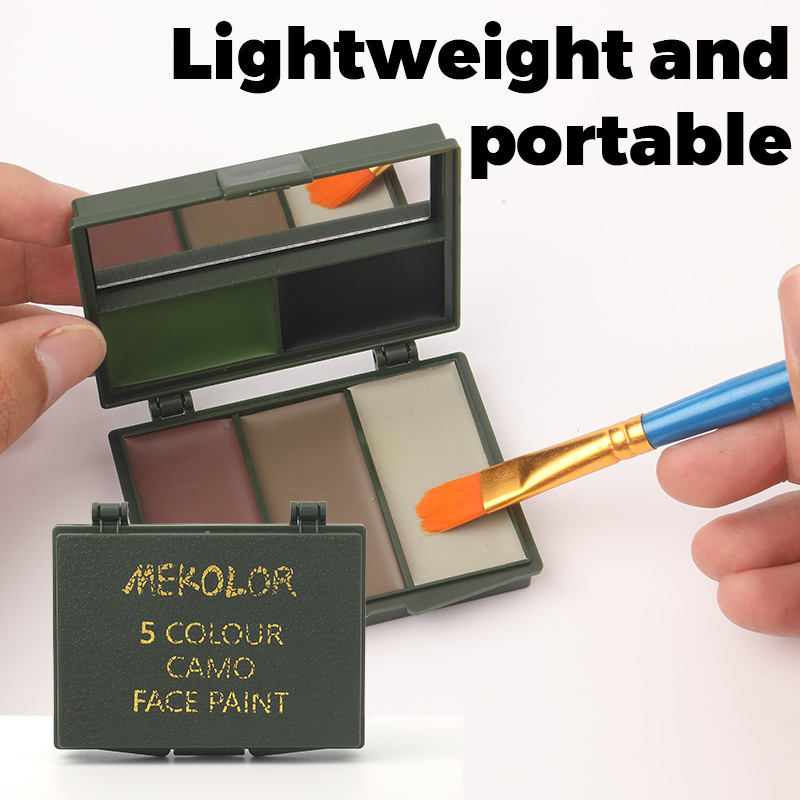ชุดสีเพ้นท์หน้าลายพรางป่า 5 สี - Camo Face Paint บทวิจารณ์และราคา