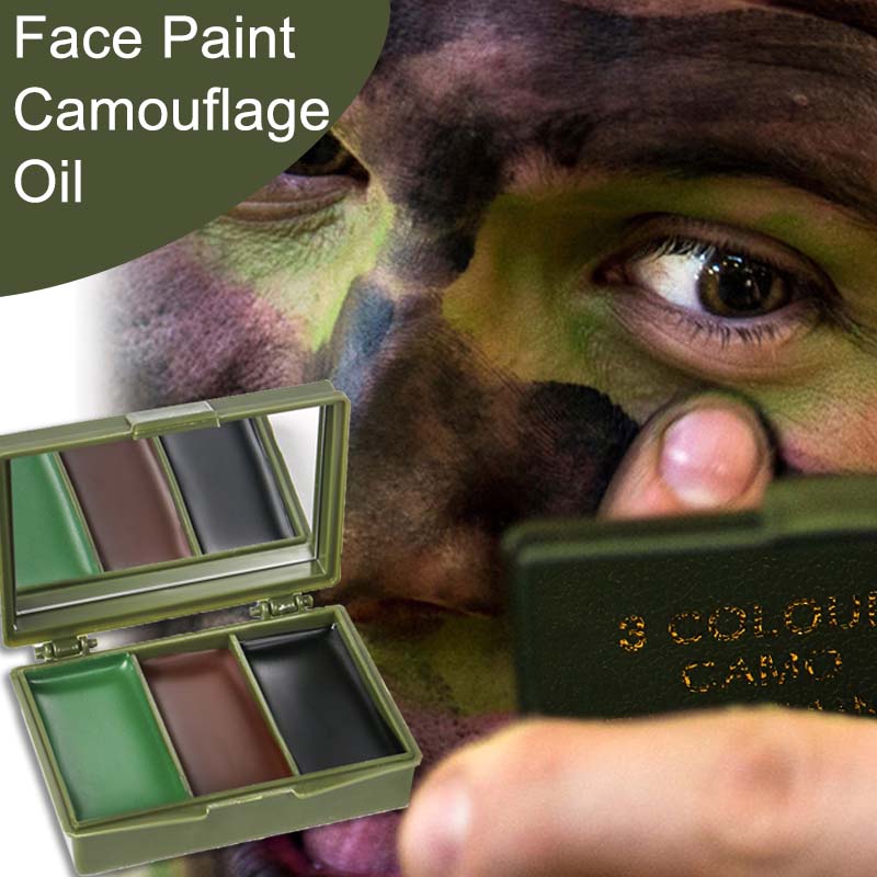 สีพรางหน้า 3 สี น้ำมันพรางหน้า - Camo Face Paint บทวิจารณ์และราคา