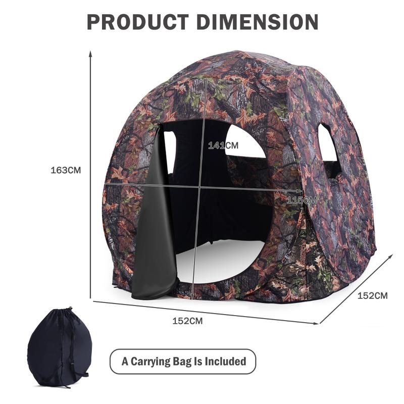 เต็นท์ล่าสัตว์แบบป๊อปอัพ 3 คน, - Outdoor Hunting Tent บทวิจารณ์และราคา