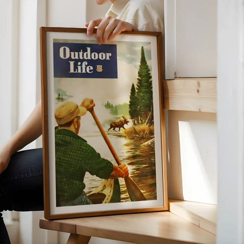 Vintage โปสเตอร์ตกปลาที่มีสีสั - Outdoor Hunting Paintings บทวิจารณ์และราคา