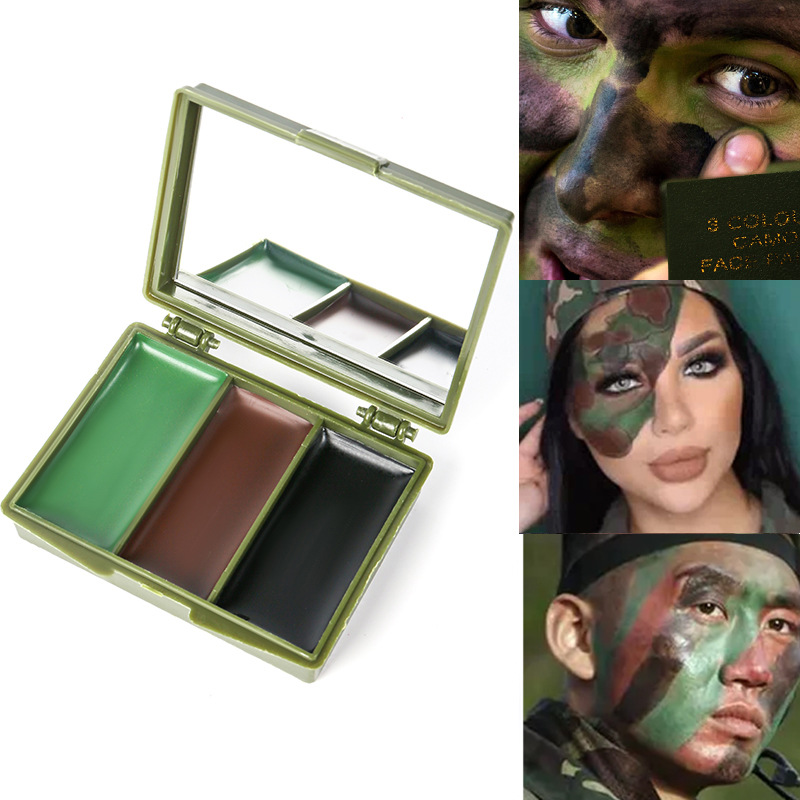 ชุดเพ้นท์หน้าลายพราง 3 สี อุปก - Camo Face Paint บทวิจารณ์และราคา