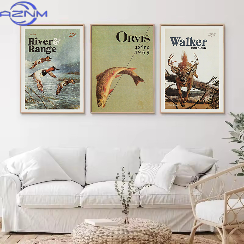 AZNM ย้อนยุคสัตว์ป่ากลางแจ้งกา - Outdoor Hunting Paintings บทวิจารณ์และราคา